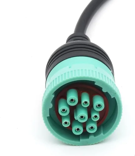 Vista 3 de 9 Pin J1939 a 16 Pin OBD2 Cable Adaptador para Camiones de Servicio Pesado y Vehículos Comerciales con Conector de Diagnóstico J1939 Tipo 2 Verde