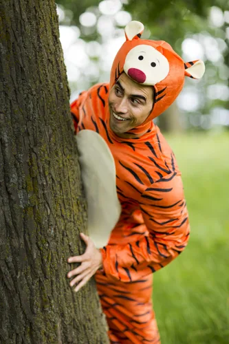 Vista 2 de Disfraz Deluxe de Tigger de Winnie the Pooh para Adultos Multicolor