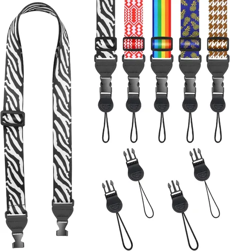 Vista 8 de FIEIL Correa de hombro ajustable, correa de nailon para cámara, cómoda correa para el cuello para iPad, tableta de teléfono celular, cámara, laptop