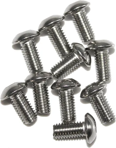 Vista 4 de 100 piezas M4-0.70 x 6 mm Tornillos de cabeza de botón con casquillo hexagonal, acero inoxidable 18-8, llave hexagonal Allen, ISO 7380