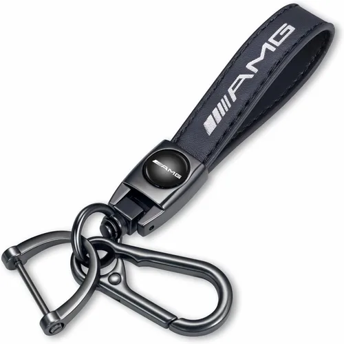 Vista 9 de Llavero de cuero genuino para automóvil compatible con Ford Mustang, accesorios para llavero familiar, regalo familiar para hombre y mujer