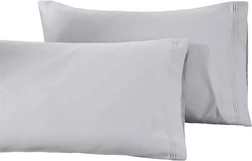 Vista 12 de Superior Juego de funda de almohada de algodón egipcio de 1500 hilos, color rosa empolvado