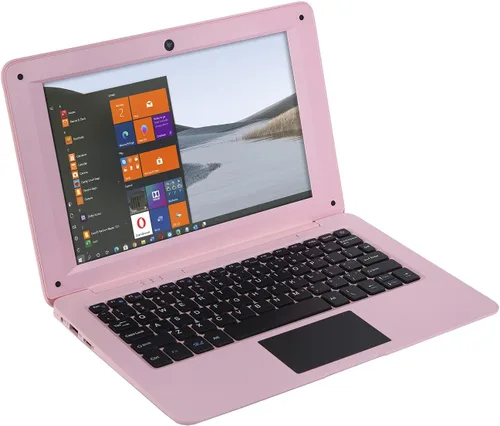 Vista 7 de Windows 10 Ordenador portátil Mini 10 pulgadas 32GB ultrafino y ligero Netbook Quad Core CPU PC HDMI WiFi USB YouTube (negro)