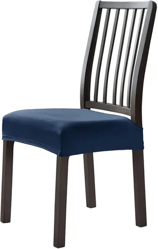 Vista 16 de Fundas de asiento de terciopelo para sillas de comedor, fundas elásticas para sillas de comedor de 2 piezas con parte inferior elástica