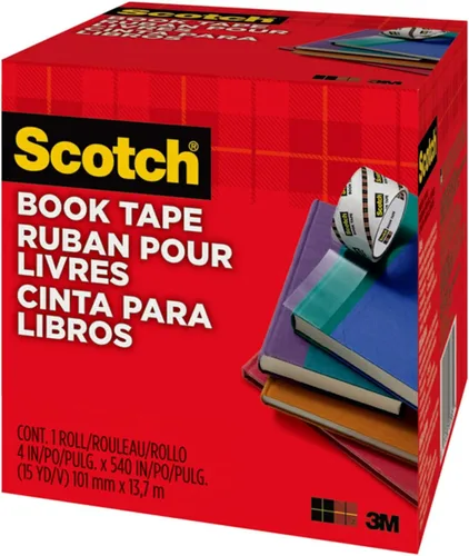 Vista 2 de Scotch Cinta adhesiva para libros 845, Transparente