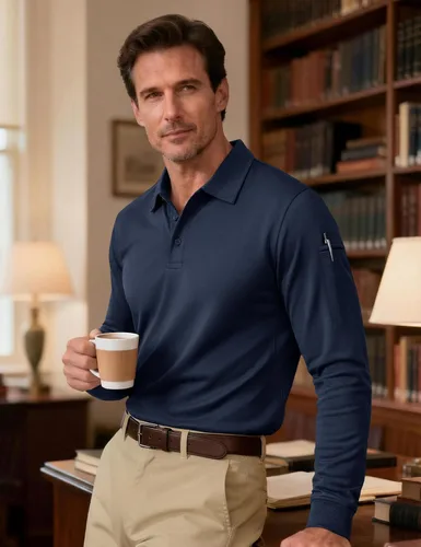 Vista 2 de MAGNIVIT Camisas Polo para Hombre de Manga Larga, de Secado Rápido, Rendimiento Militar, Táctico, para Combate del Ejército