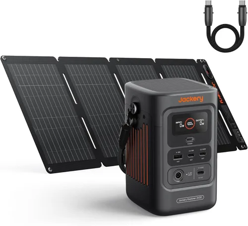Vista 13 de Jackery Explorer - Banco de energía 240D, estación de energía portátil LiFePO4 de 80,000 mAh, salida de CC de 200 W, carga rápida de 1 hora