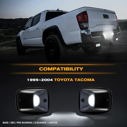 Vista 6 de Gempro Lámpara LED de repuesto para placa de matrícula compatible con Tocama Pickup Truck 1995-2004, luz trasera de 6500 K, color blanco
