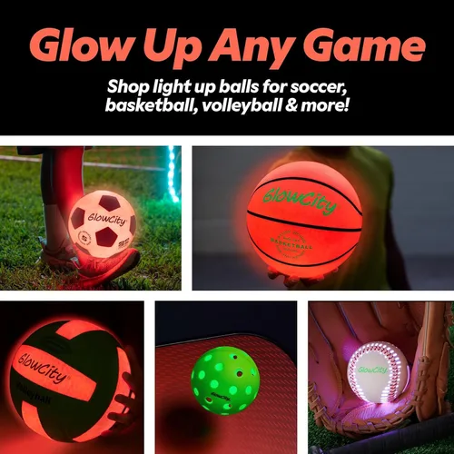 Vista 9 de GlowCity Balón de fútbol que brilla en la oscuridad, tamaño 3/6, regalos de pelota iluminada para niños, jóvenes y adolescentes, fútbol brillante