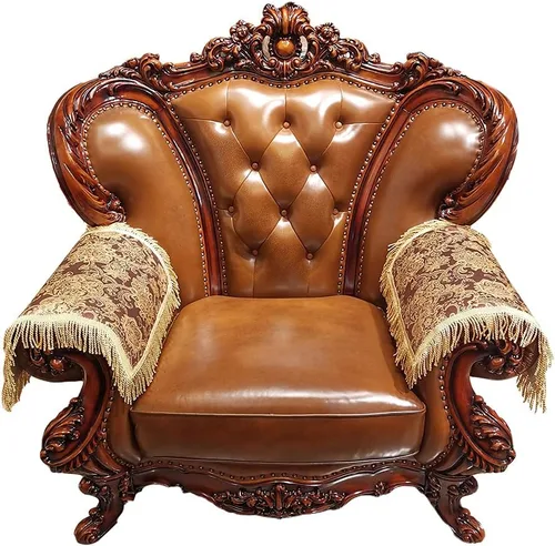 Vista 8 de Juego de 2 fundas de lujo para reposabrazos de sofá, fundas antideslizantes para reposabrazos de silla reclinable, fundas protectoras de cuero