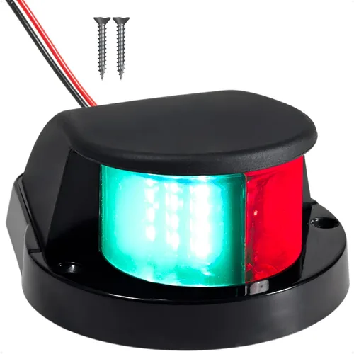 Vista 12 de Five Oceans Kit de luces LED de anclaje y navegación bicolor para barcos 12V DC, USCG Reglas 2NM, para pontón, barcos de pesca, botes de bajo