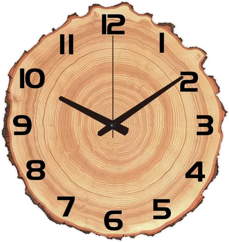 Vista 8 de CHGCRAFT Anchor Timón - Reloj de pared con patrón de timón de 16.3 pulgadas, de grano de madera azul oscuro, sin tictac, de forma irregular, reloj