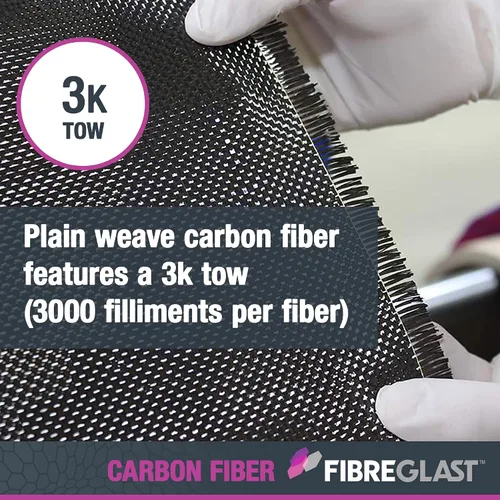 Vista 2 de Fibre Glast Tapete de tela de fibra de carbono, tela de grafito aerodinámico ligero de alta resistencia para automóviles, aeroespaciales