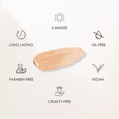 Vista 4 de NATASHA MOOR: Liquid Magic Corrector – Máxima cobertura para ojeras – Larga duración, resistente al agua, vitamina E, libre de crueldad – Adecuado