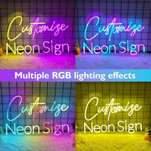 Vista 5 de Letreros de neón LED, hechos a mano, para boda, fiesta de cumpleaños, hogar, habitación, tienda, logotipo, bar, novia, regalos, nombre, luces