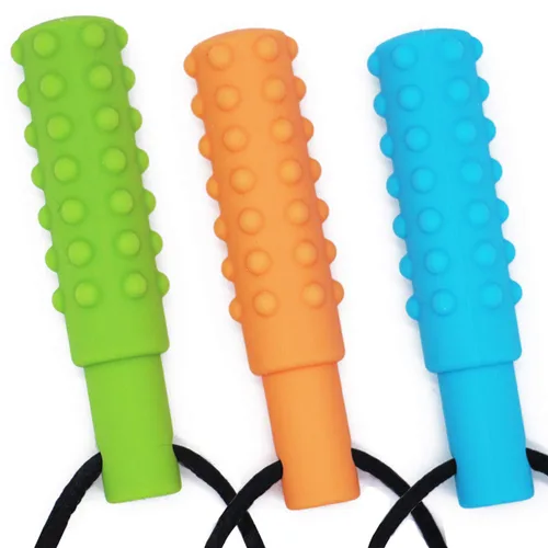 Vista 3 de Xtra Tough (XT) - Collar sensorial para masticar (paquete de 3) – Ayuda motora oral sensorial, juguetes mordedores para autismo, TDAH, lactancia