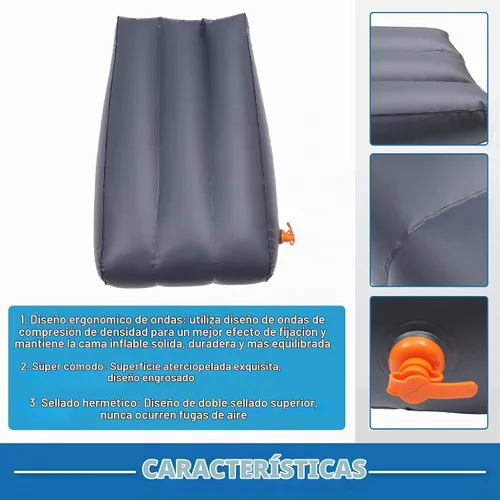 Vista 5 de Colchoneta inflable para asiento delantero, cómodo colchón