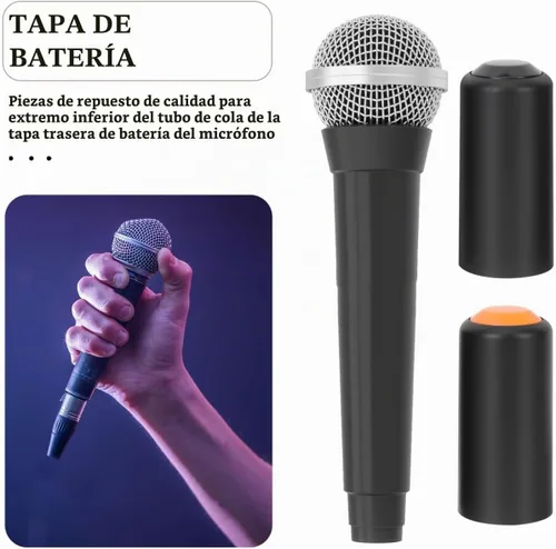 Vista 9 de SUPVOX - 3 fundas para batería de micrófono inalámbrico, tapas traseras de plástico atornilladas, cubiertas inferiores de micrófono de repuesto