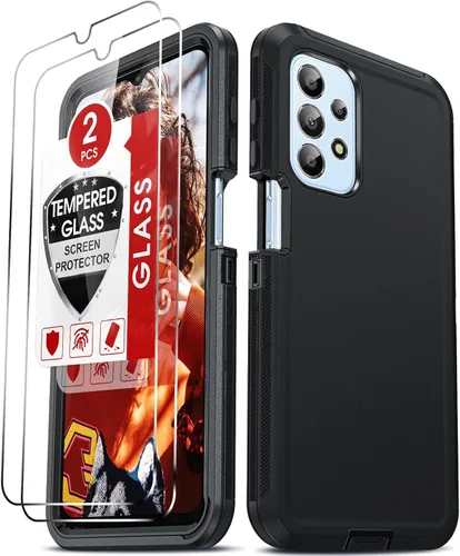 Vista 30 de LeYi Funda compatible con Samsumg Galaxy A05 4G: Galaxy A05 4G con resistente a los golpes, 3 en 1 de cuerpo completo, protección resistente