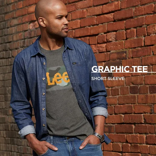 Vista 4 de Lee Camiseta estampada de manga corta para hombre
