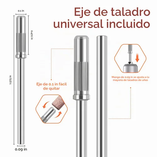Vista 5 de Modelones - Broca de uñas, 200 unidades, mini bandas pequeñas para lijar uñas