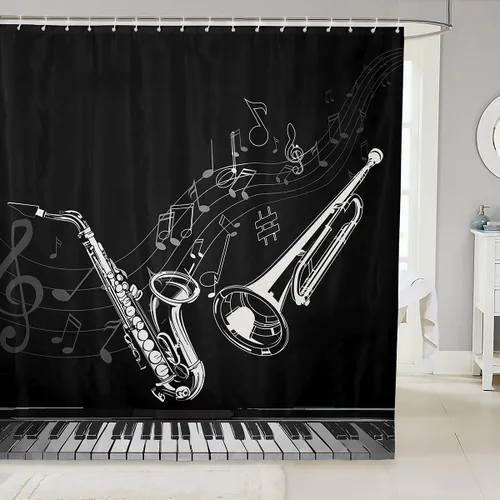 Vista 124 de Feelyou Cortina de ducha con diseño de gato para decoración de baño, bonita cortina de baño para puestos de bañeras, accesorios de baño divertidos