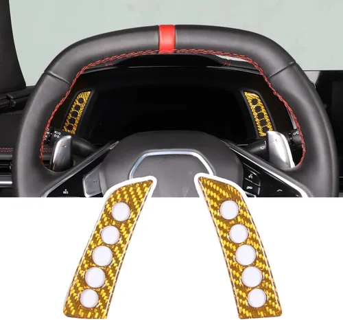 Vista 7 de Adhesivo suave de fibra de carbono para panel de instrumentos, compatible con Chevrolet Corvette C8 2020-2025, accesorios adhesivos para panel