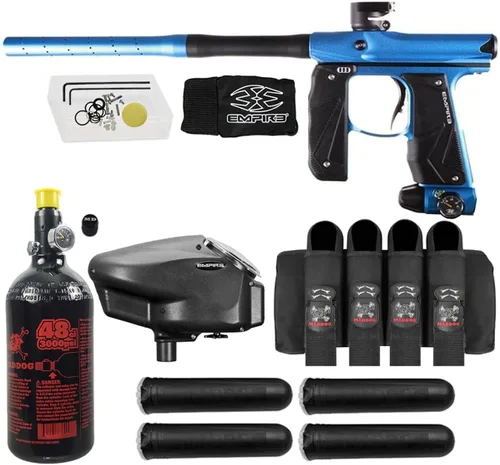 Vista 11 de Maddog Empire Mini GS Marcador de Pistola de Paintball Electrónico Completamente Automático con Tanque de Paintball HPA 48/3000, Cargador Polvo
