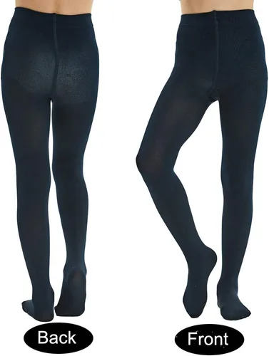 Vista 5 de MANZI Mallas forradas de forro polar para niñas de 2 a 10 años, ultra suaves, 2 pares de 400 denier