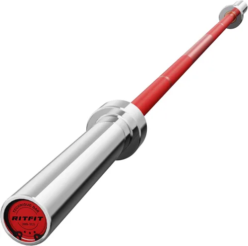 Vista 11 de RITFIT Olympic Barbell 4ft/6ft - 2 Inch Weight Bar for Strength Training, Weightlifting, Squat, Deadlift, Bench Press, Curl, Overhead Press