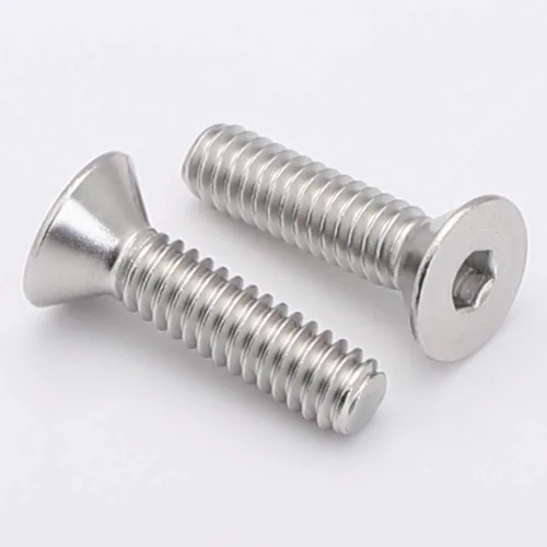 Vista 3 de Tornillos de cabeza plana M8 x 1.575 in, pernos avellanados, acero inoxidable 304, acabado brillante, DIN 7991, unidad de enchufe Allen, 10