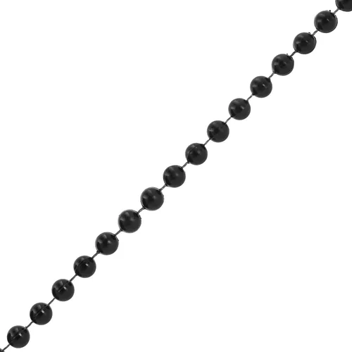 Vista 2 de Mandala Crafts Rollo de cadena de perlas negras de 0.157 pulgadas (0.157 in), guirnalda de perlas de 44 yardas para decoración de bodas, arreglos