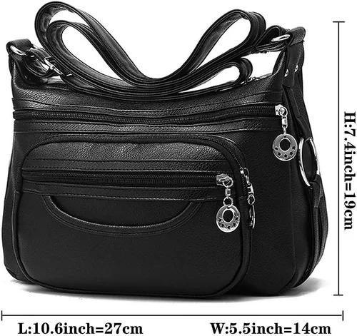 Vista 7 de MINTEGRA Bolso cruzado de cuero para mujer, bolso de bolsillo ligero para hombro
