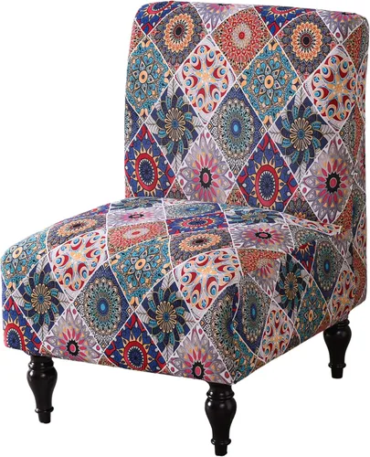 Vista 25 de Funda para Silla de Acento sin Brazos, Funda Elástica para Silla Súper Ajuste, Funda Protectora de Muebles para Silla sin Brazos para Sala de Estar