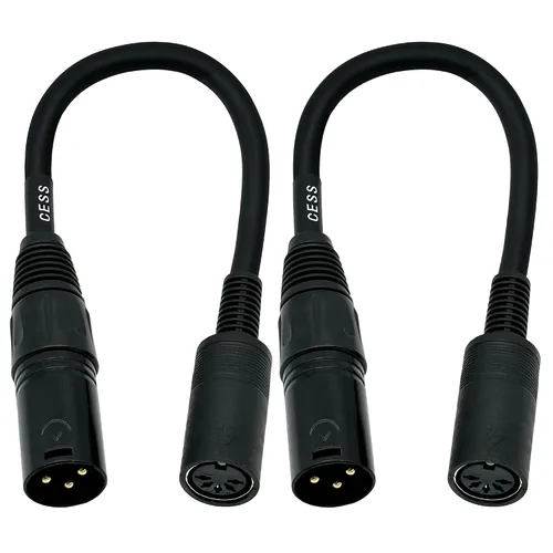 Vista 2 de CNCESS CESS-279 DIN - Cable adaptador MIDI hembra de 5 pines a XLR macho de 3 pines, cable convertidor de 6 pulgadas para sintetizadores, teclados