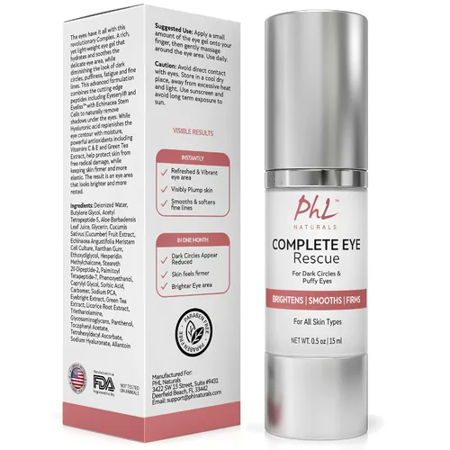 Vista 7 de Tratamiento de ojeras para debajo de los ojos, combate la hinchazón, las arrugas y las bolsas, gel natural iluminador de ojos para debajo