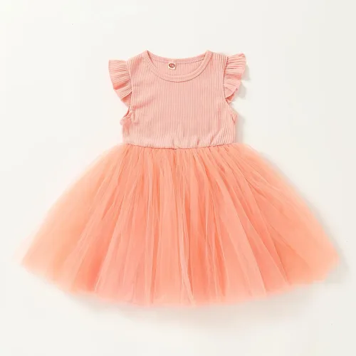 Vista 7 de LYQTloml Vestidos de bebé niña con volantes de manga larga con lazo entretejido floral princesa tutú faldas ropa para niñas pequeñas