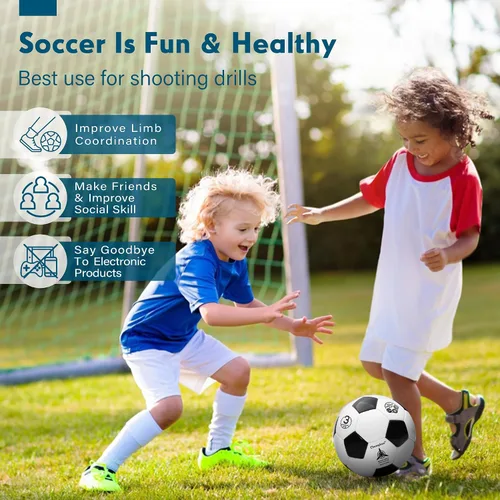 Vista 3 de Balón de Fútbol Tamaño 3 para Niños de 3, 4-6, 6-8 Años, Deportes al Aire Libre e Interior, Recreación, Balón de Fútbol para Niños Pequeños, Niños