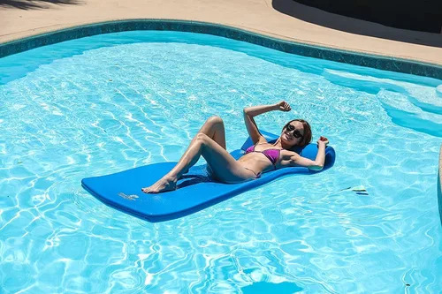 Vista 4 de Cococabana Flotador de espuma de vinilo de 74 pulgadas para piscinas y lagos Azul Pacífico