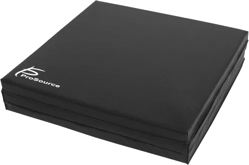 Vista 4 de ProsourceFit Alfombrilla de Ejercicio Plegable Gruesa Tri-Fold de 6'x2' con Asas de Transporte para MMA, Gimnasia Entrenamientos de Core, Negro