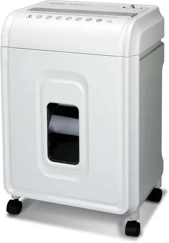 Vista 9 de Aurora Trituradora de alta seguridad de 8 hojas con microcorte para papel, CD/DVD y tarjetas de crédito, Blanco/Gris