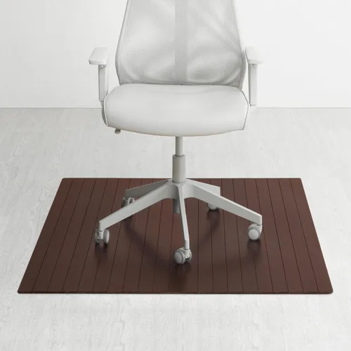 Vista 12 de Anji Mountain - Tapete de bambú enrollable para silla, con reborde., Bambú, Cerezo oscuro