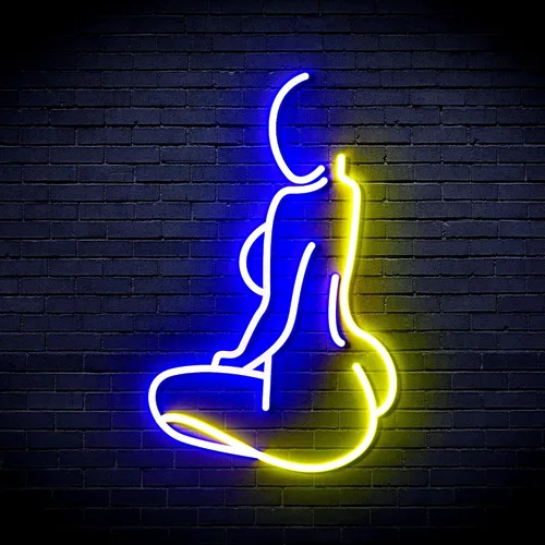Vista 22 de ADVPRO Señora Back Shape Flex Silicone LED Neon Sign - Azul - st16s32-fnu0267-b