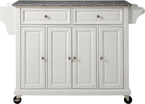 Vista 24 de Crosley Furniture isla de cocina con ruedas, Madera, Negro