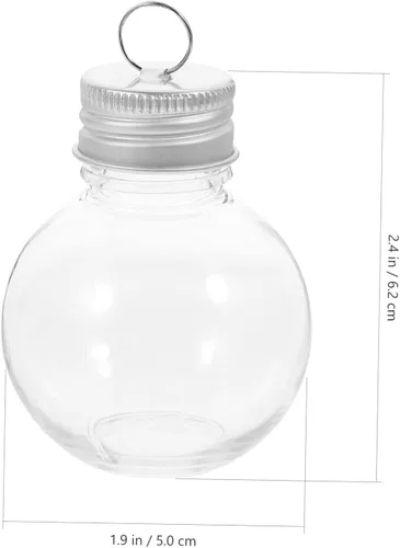 Vista 8 de BESTOYARD Botella esférica conveniente, botellas vacías, adornos de alcohol, café, bulbo, botella, bolas de adornos iridiscentes, bebidas