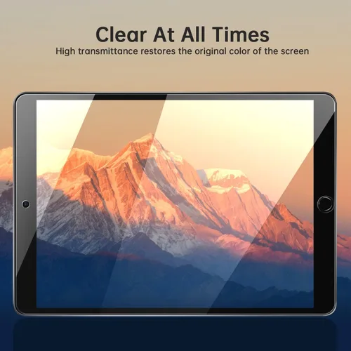Vista 6 de Paquete de 2 protectores de pantalla para iPad Pro 10.5 Película de vidrio templado transparente resistente a los arañazos compatible con iPad Air