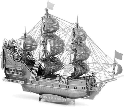 Vista 4 de Fascinations barco de juguete de metal 3D ICONX Queen Anne`s Revenge