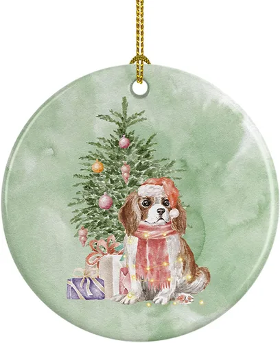 Vista 69 de Caroline's Treasures Bulldog, Bulldog inglés #2 y árbol de cerámica adorno colgante para árbol de Navidad, decoración colgante para el hogar