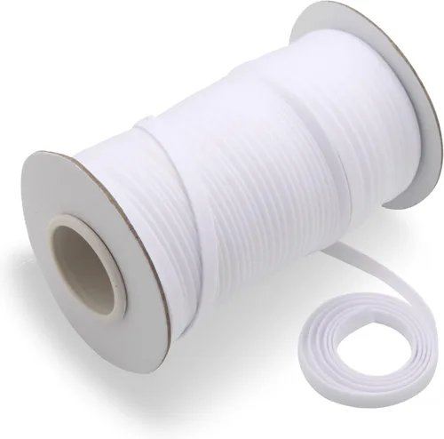Vista 47 de Cinta al bies de doble pliegue de 1/2 pulgada, cinta al bies de doble pliegue de 55 yardas, carrete continuo a granel para coser ropa, acolchado