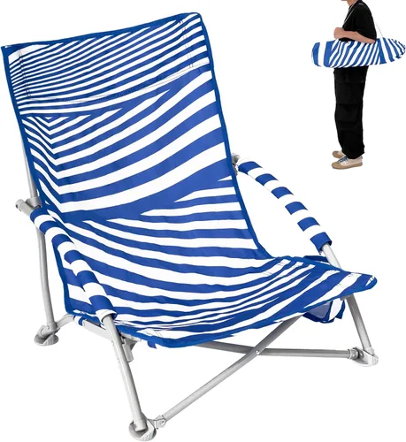 Vista 8 de #WEJOY Silla de playa de respaldo alto para adultos, sillas de playa resistentes para adultos con reposacabezas, silla portátil ligera para acampar